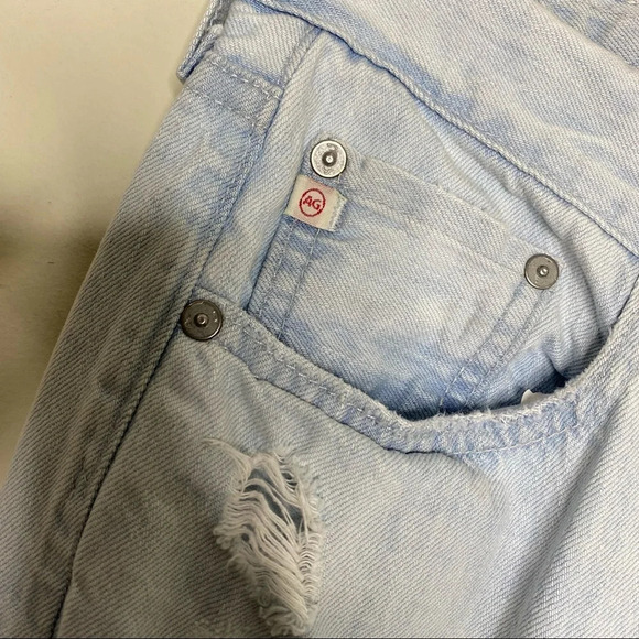 AG Adriano Goldschmied Light Wash Distressed The Nikki Crop Relaxed Jean Size 26 - Picture 5 of 11